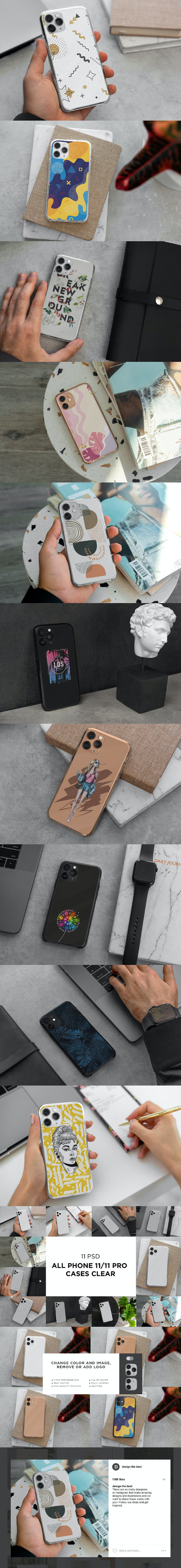 iPhone 11手机壳设计展示样机（PSD）