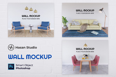 极简主义文化墙墙体设计模型下载（PSD）