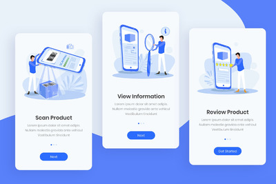 扫描应用程序APP启动页模板（AI,EPS,JPG,PSD）