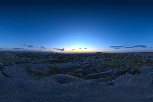 美丽的黎明天空天际线HDRI光线图片下载（HDR）