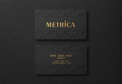 黑色奢华商务名片样机[PSD]