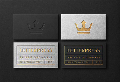 现代极简名片设计样机[PSD]