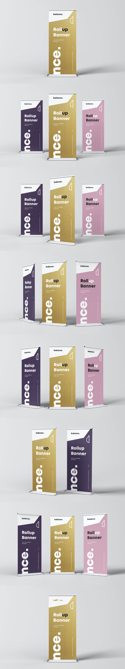 高端易拉宝设计展示样机样机下载（PSD）