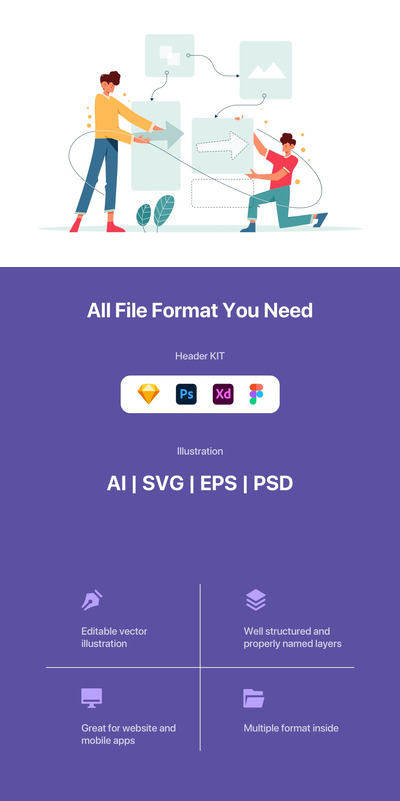 网站常用概念设计UI插画下载（AI,EPS,PDF,PSD,SVG,SKETCH,XD,FIG）