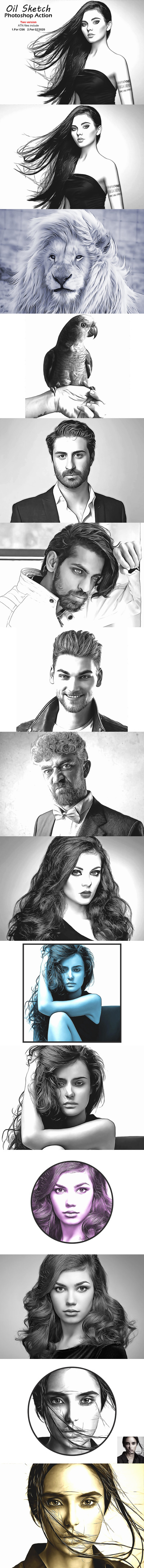 水彩油画素描照片效果Photoshop动作