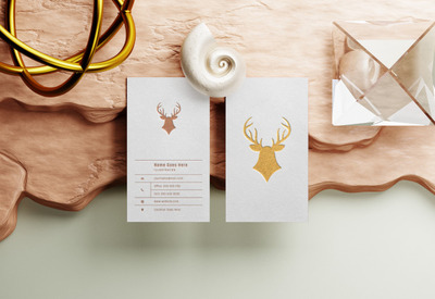 烫金印压名片样机[PSD]