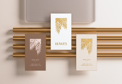 高端极简名片设计样机[PSD]