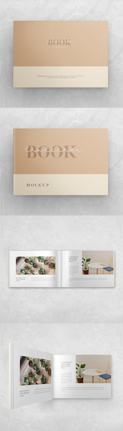 横版大图画册样机（PSD）