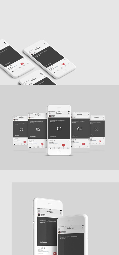 手机屏幕Ui展示样机（PSD）