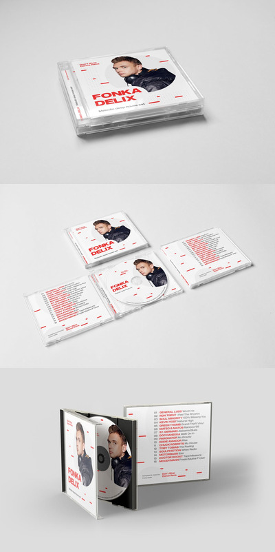 DJ混音/播客/专辑CD封面艺术模板（PSD）