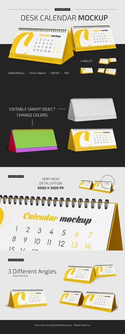 活页台历品牌Logo设计样机模板