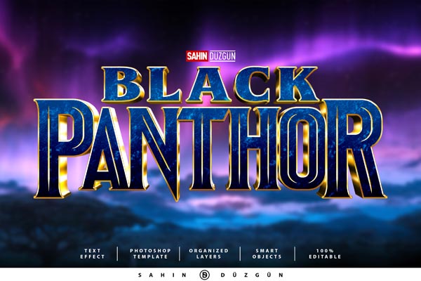 酷炫电影海报设计字体特效图层样式下载（PSD）