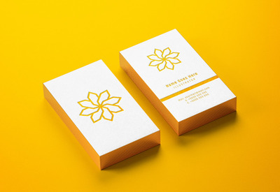 金边印压名片设计样机[PSD]