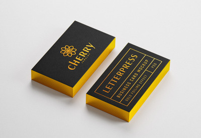 金边名片设计样机[PSD]