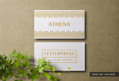 现代奢华烫金名片样机[PSD]