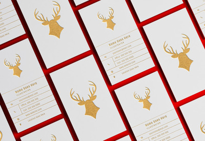 现代烫金凸版效果名片样机[PSD]