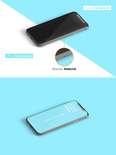 透视角度iPhone样机（PSD）