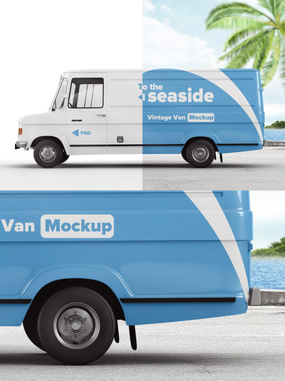 老式货车品牌模型（PSD）