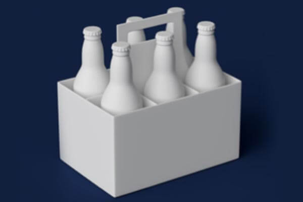 半打啤酒瓶组合C4D模型（FBX）