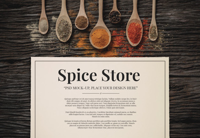 香料与草药纸张样机[PSD]