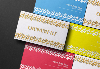 现代烫金名片模型[PSD]