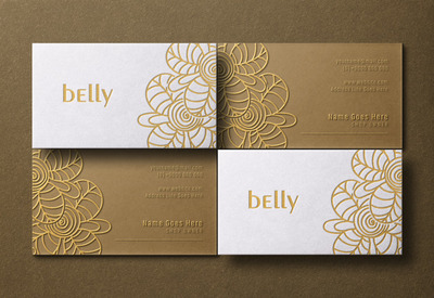 高端现代商务名片设计样机[PSD]