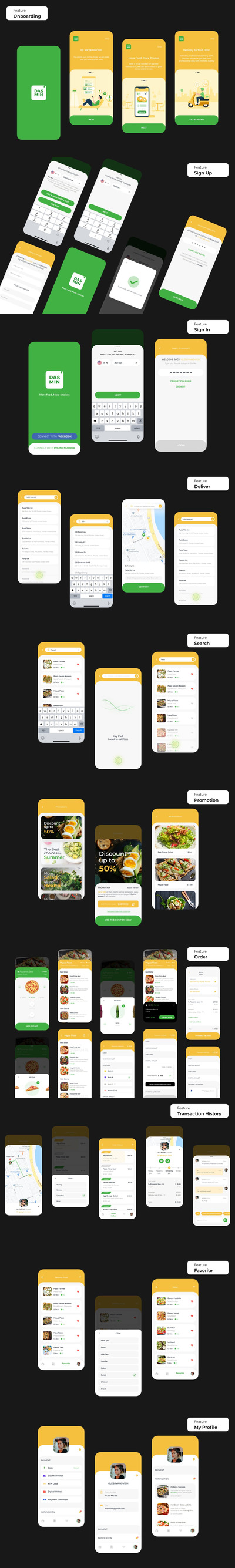 美食外卖送餐服务小程序APP UI模板
