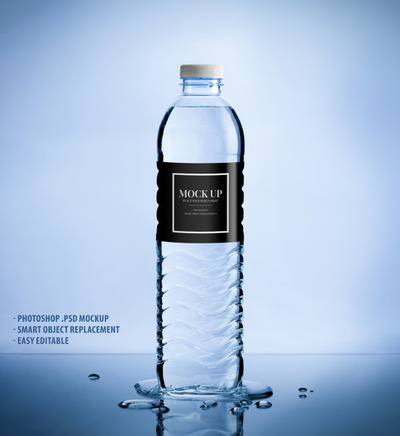 塑料纯净水瓶模型[PSD]