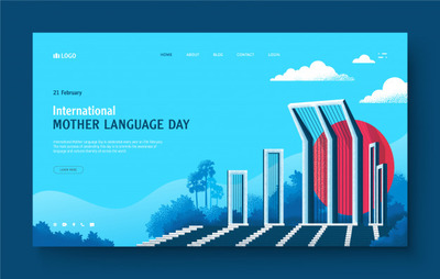 网站登陆页概念插画