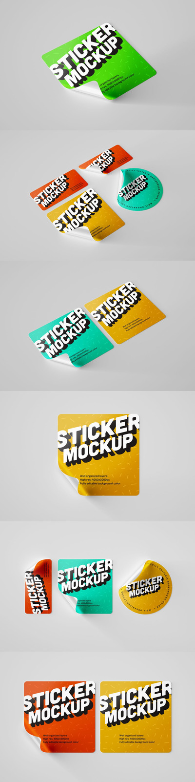 光滑贴纸模型集样机（PSD）