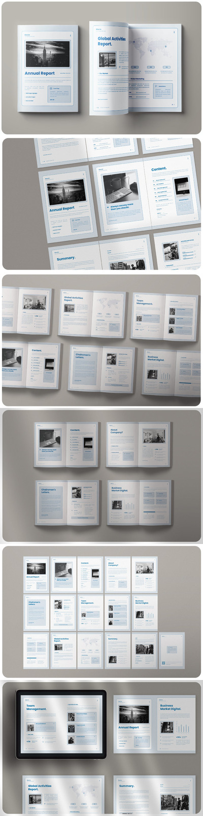 清新时尚高端专业的高品质年度报告品牌手册画册宣传册杂志房地产楼书设计模板