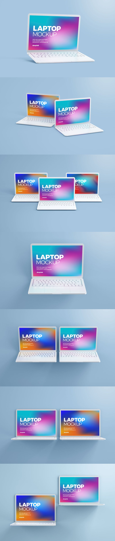Macbook Pro简约风格样机（PSD）