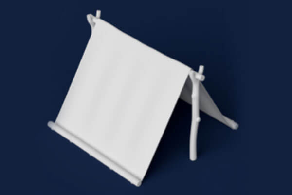 简易野外帐篷C4D模型下载（FBX）