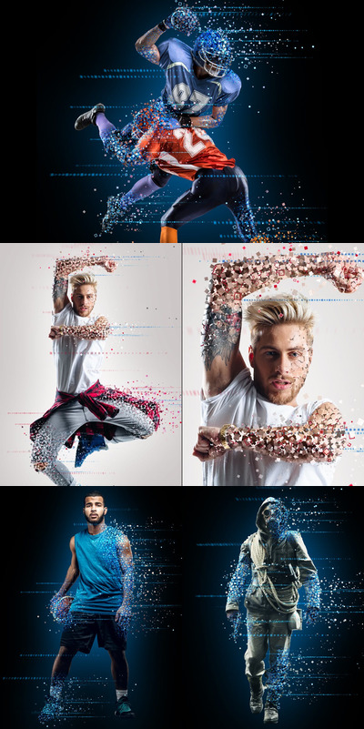 像素分割Photoshop操作（ABR,ATN,PAT）