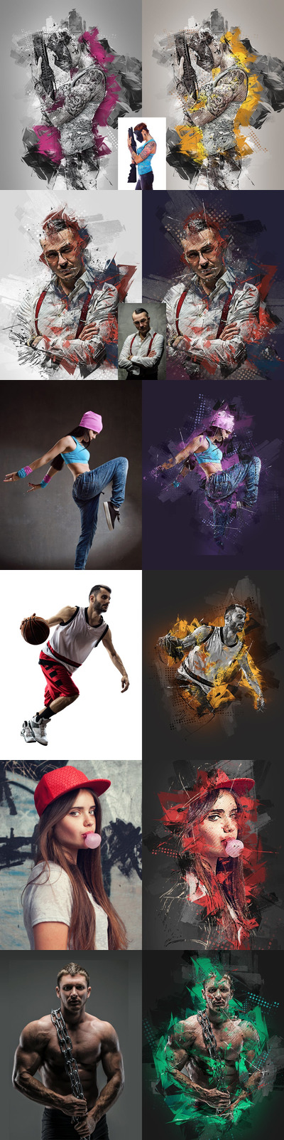 街头涂鸦效果的PS动作（ATN,ABR,PAT）