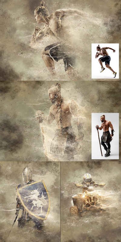 沙漠沙化效果的PS动作（ATN,ABR,PAT）