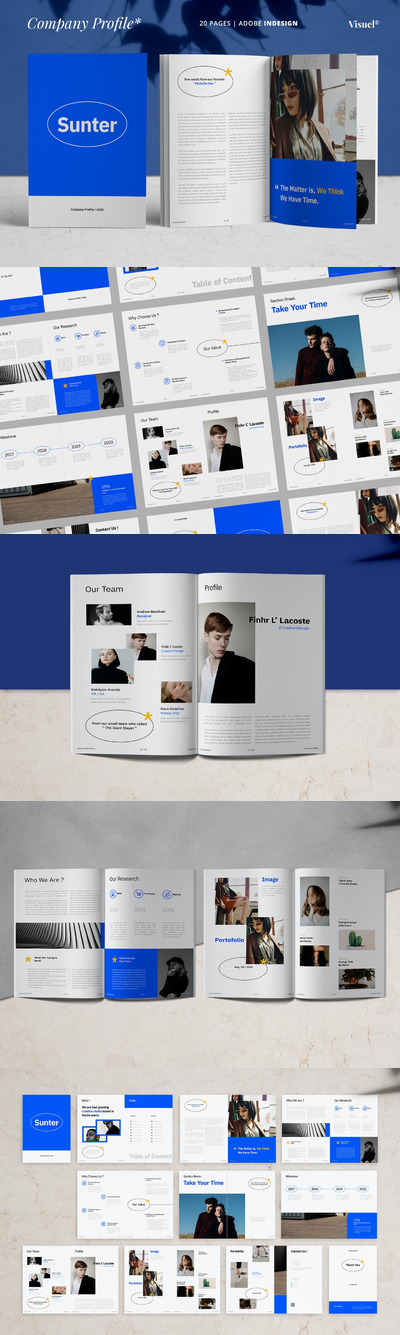 时尚高端简约清新优雅多用途的公司简介画册品牌手册房地产楼书设计模板