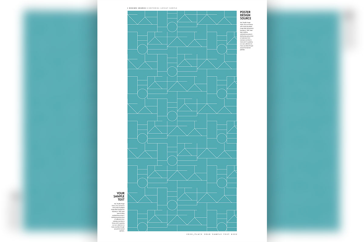 简约风格几何形状线条图案秋夕海报图形psd素材