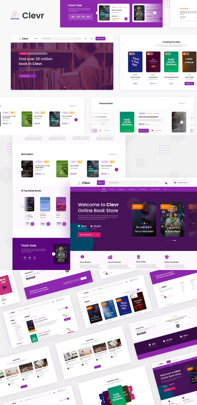电商书店网页模板下载（FIG,PSD）