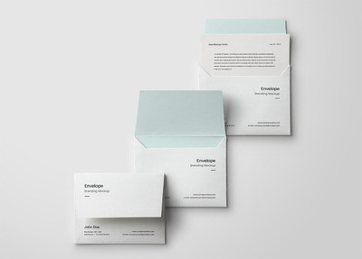 高端的信封展示样机[PSD]