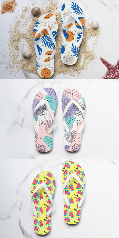 拖鞋图案设计样机（PSD）