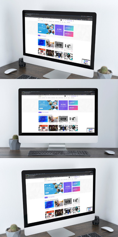 iMac 透视角度样机（PSD）
