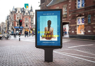 街头广告牌样机