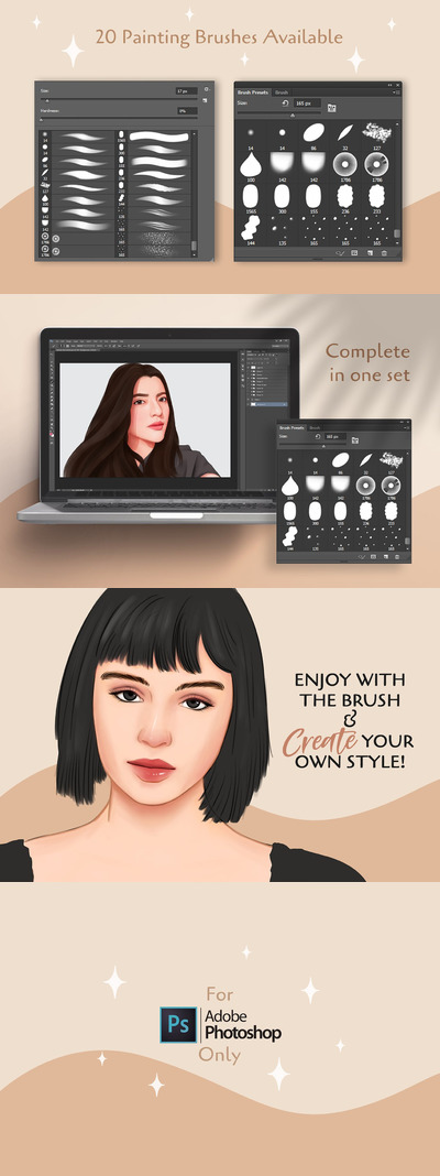 数码绘画PS笔刷（abr）