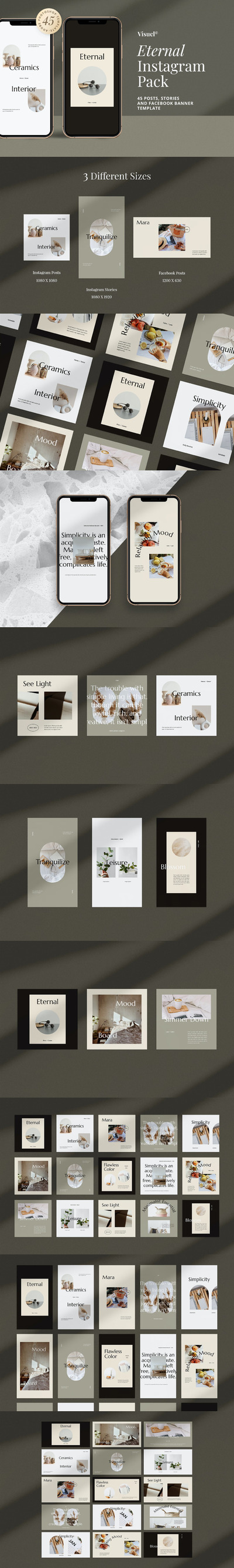 时尚高端优雅多用途的高品质Instagram社交媒体banner海报设计模板-PSD