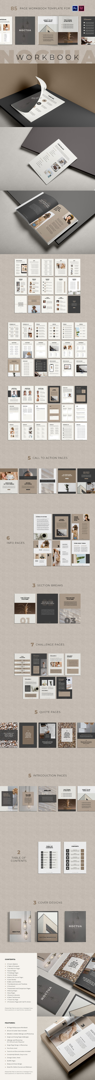 在线课程&网络研讨会工作簿模板[Indd,Psd]