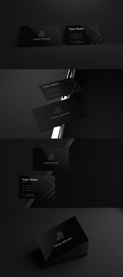 高端黑色名片模型包