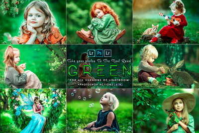 可爱时尚个性的绿野仙踪风格绿色色调photoshop动作预设