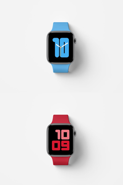 苹果手表系列5俯视图模型