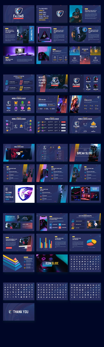 电竞游戏PPT模板（PPTX）